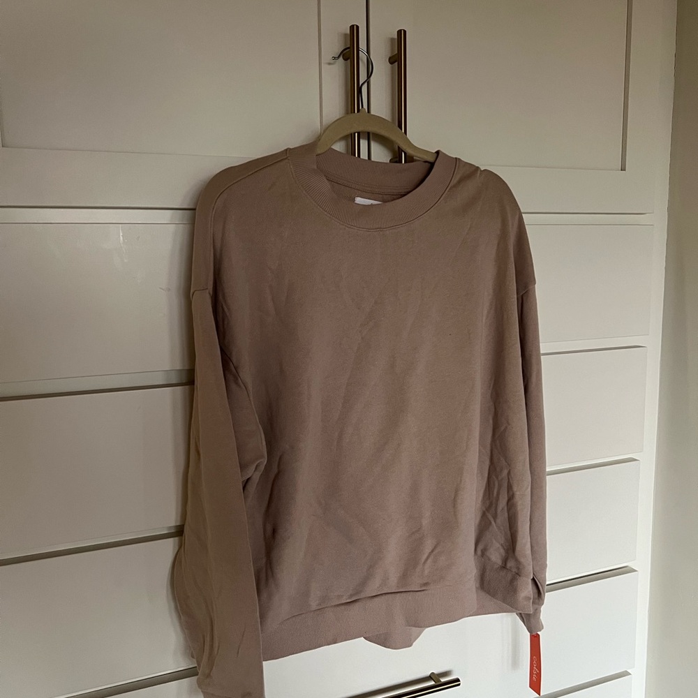 Taupe crewneck sweatshirt
